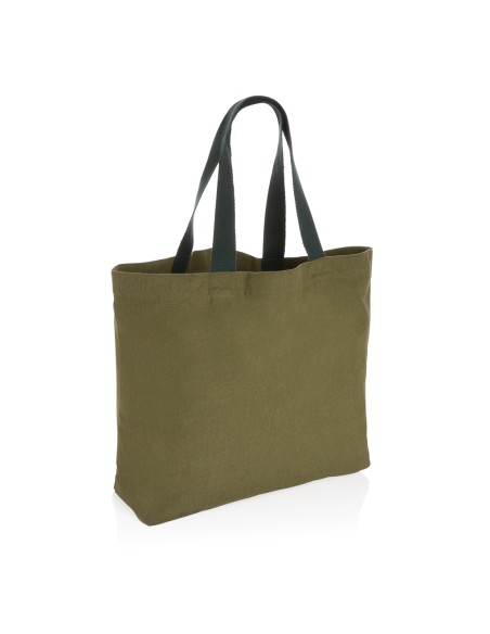 Shopper grande in canvas riciclato 240 gm2 non tinto Impact